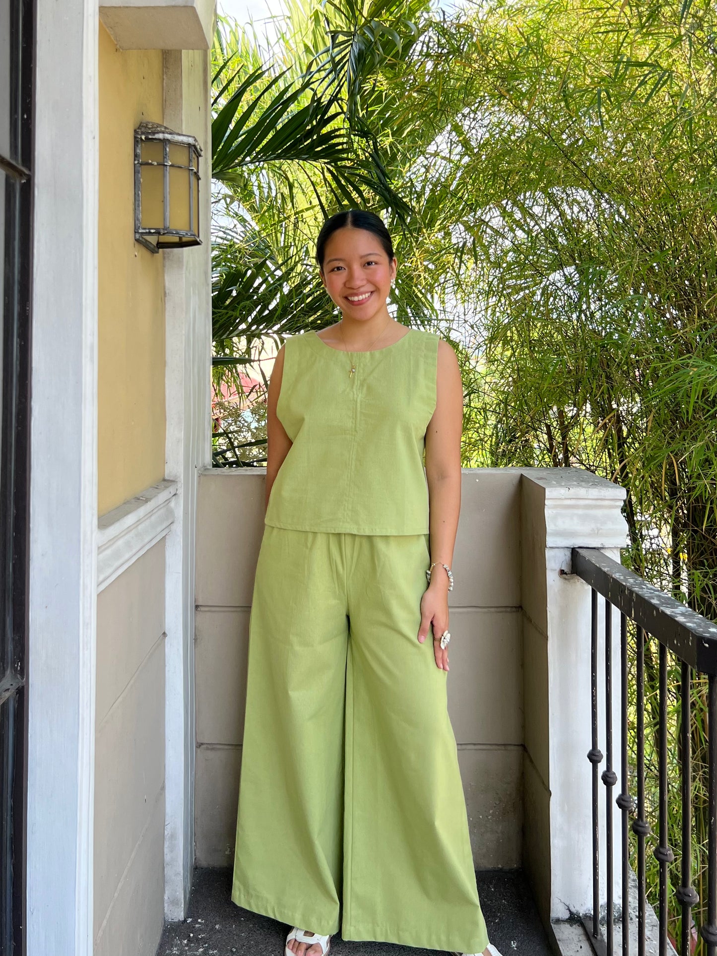 Charity Reversible Set in Apple Green