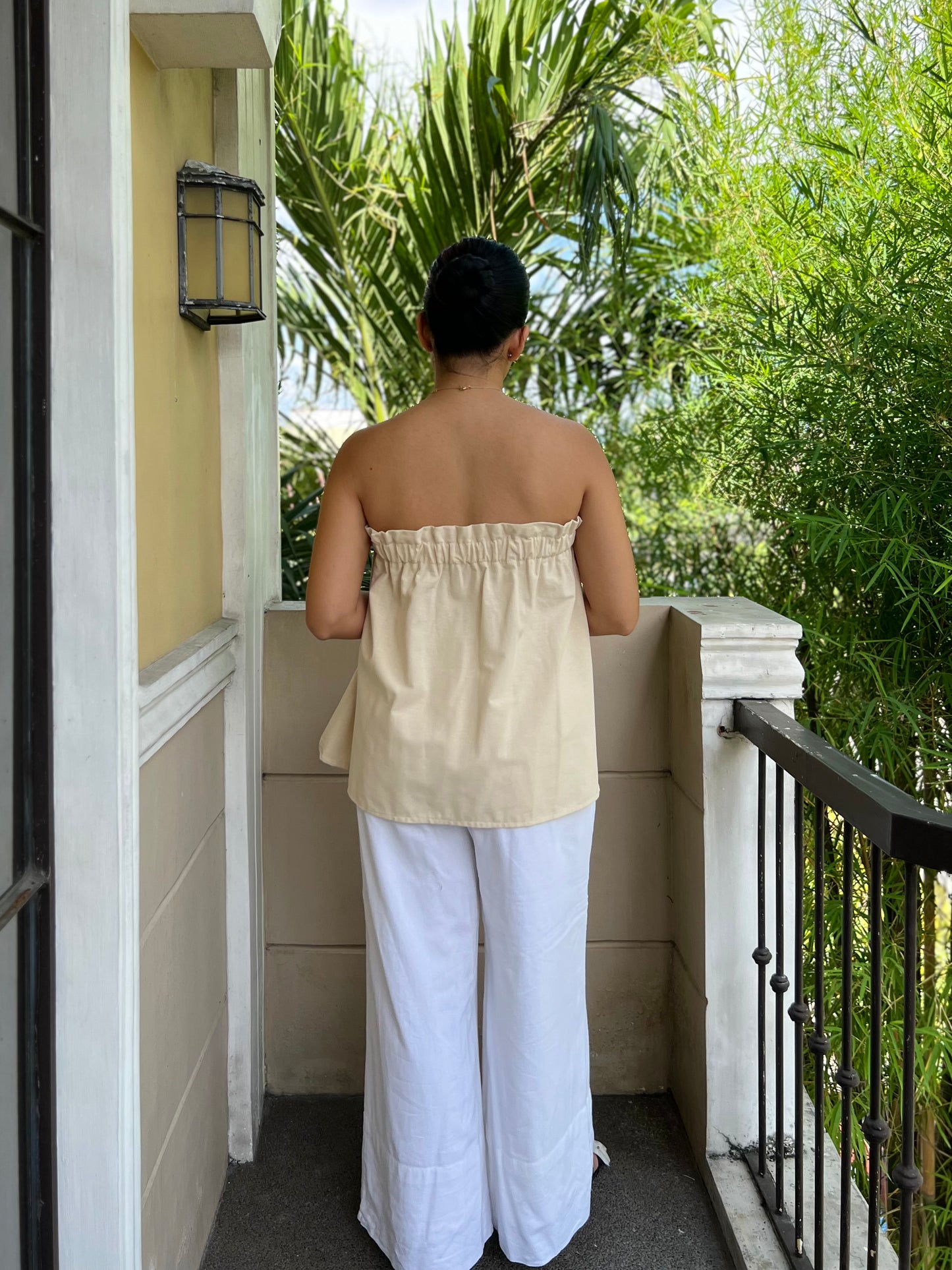 Eve Top in Cream with Lining