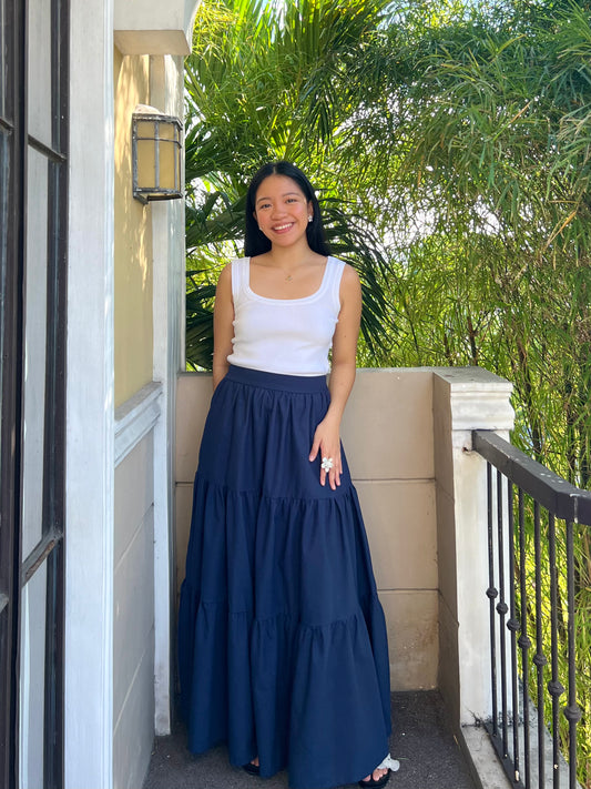 Willow Skirt in Navy Blue