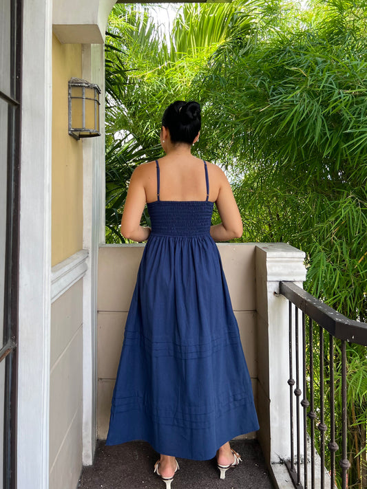 Acai Dress in Navy Blue