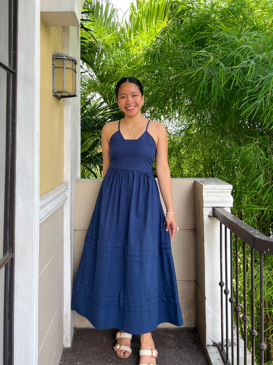 Acai Dress in Navy Blue
