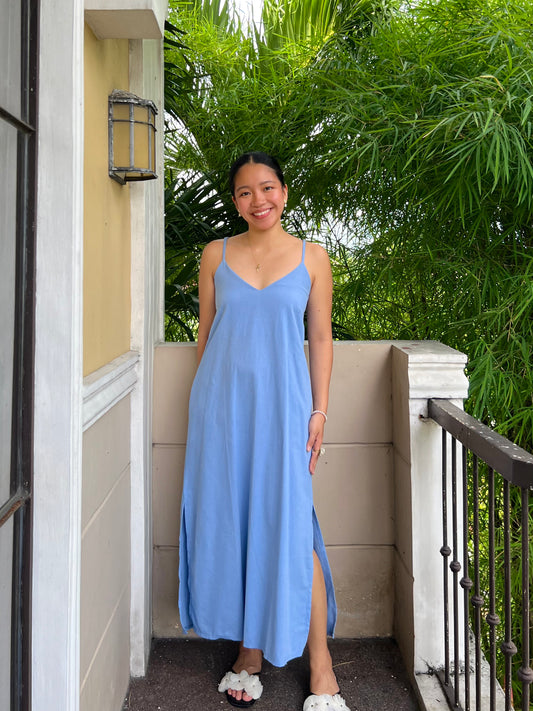 Caprese Dress in Cornflower Blue