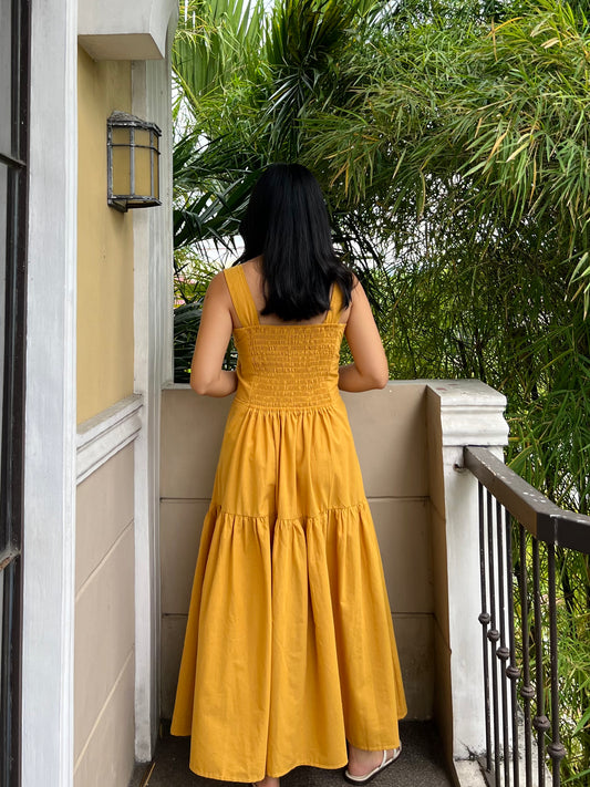 Psalm Dress in Mustard