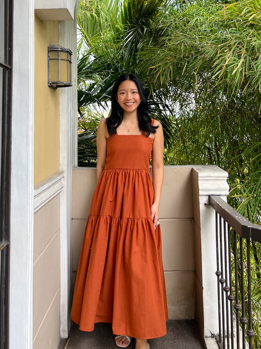 Psalm Dress in Rust