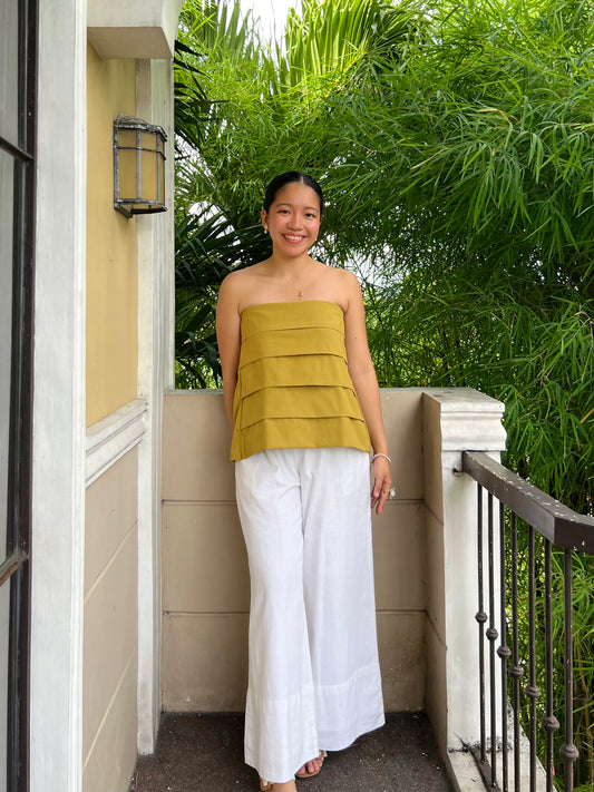 Lychee Top in Warm Olive