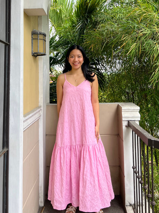 Elysees Dress in Eyelet 016 with Lining