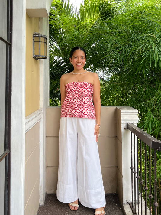 Almond Reversible Top in Premium Design 052