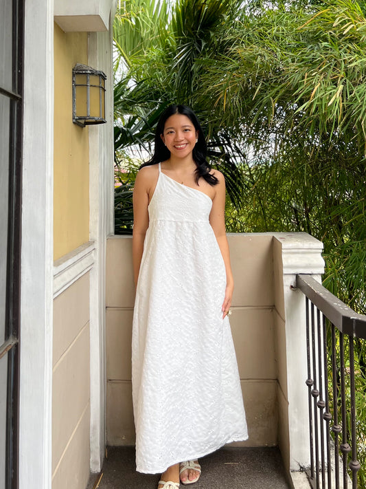 Siena Dress in Eyelet 013 with Lining