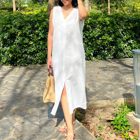 Courage Reversible Dress in White with Lining