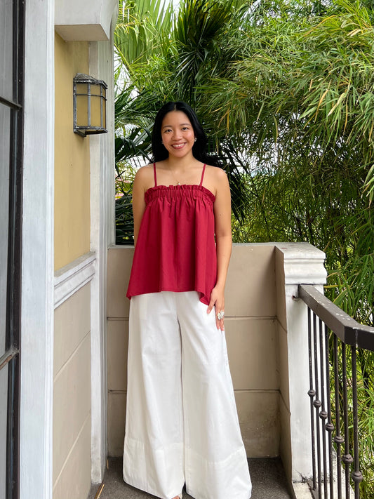 Eve Top in Berry Red