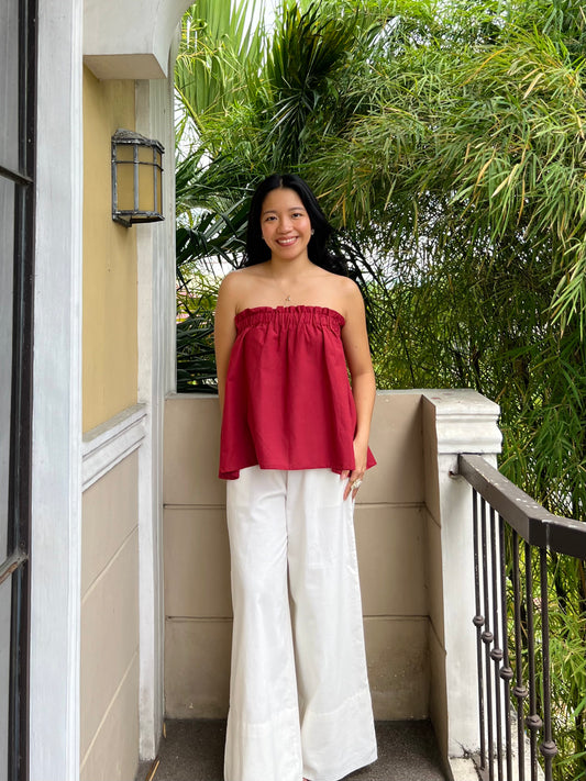 Eve Top in Berry Red
