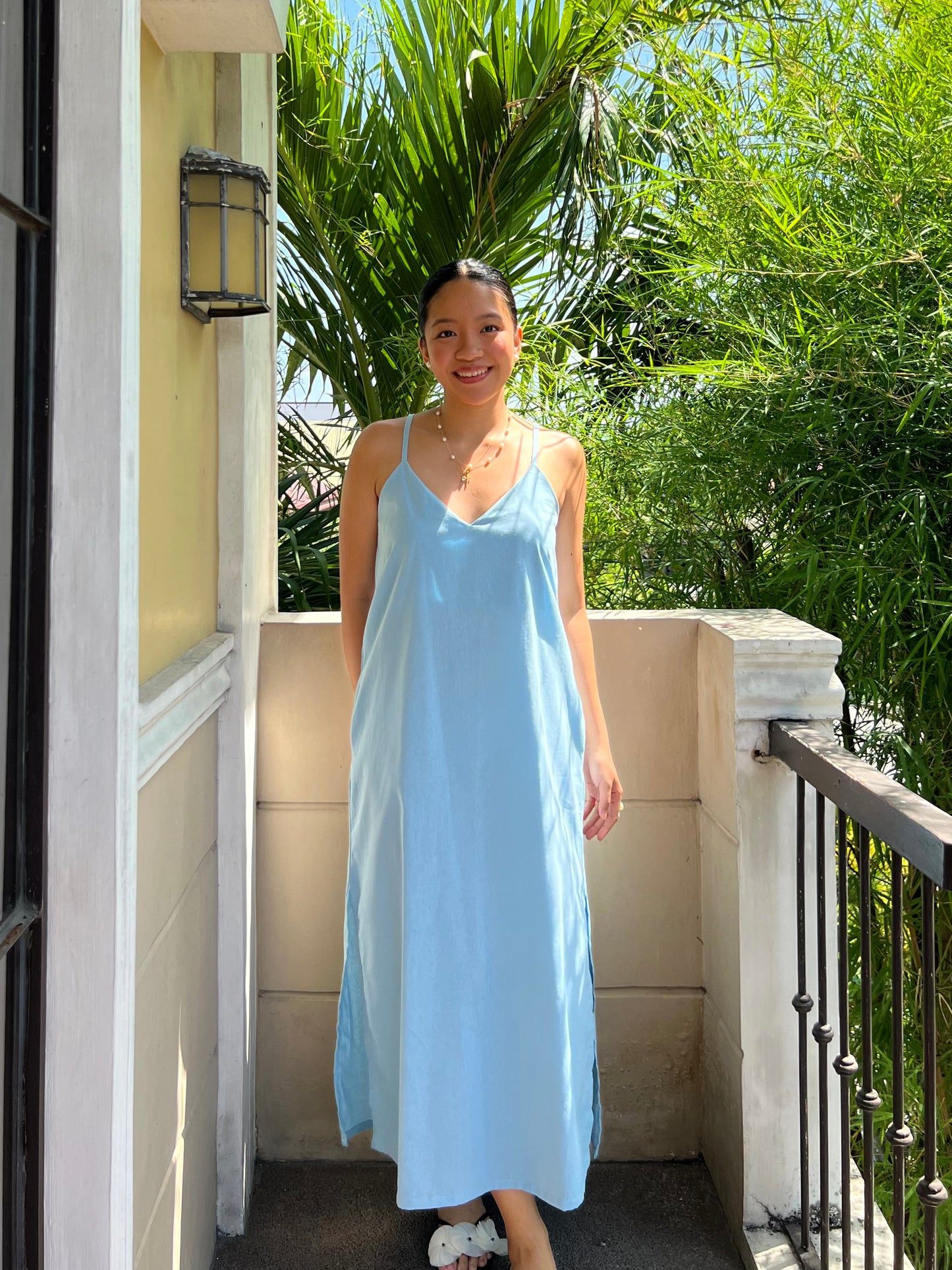 Caprese Dress in Sky Blue