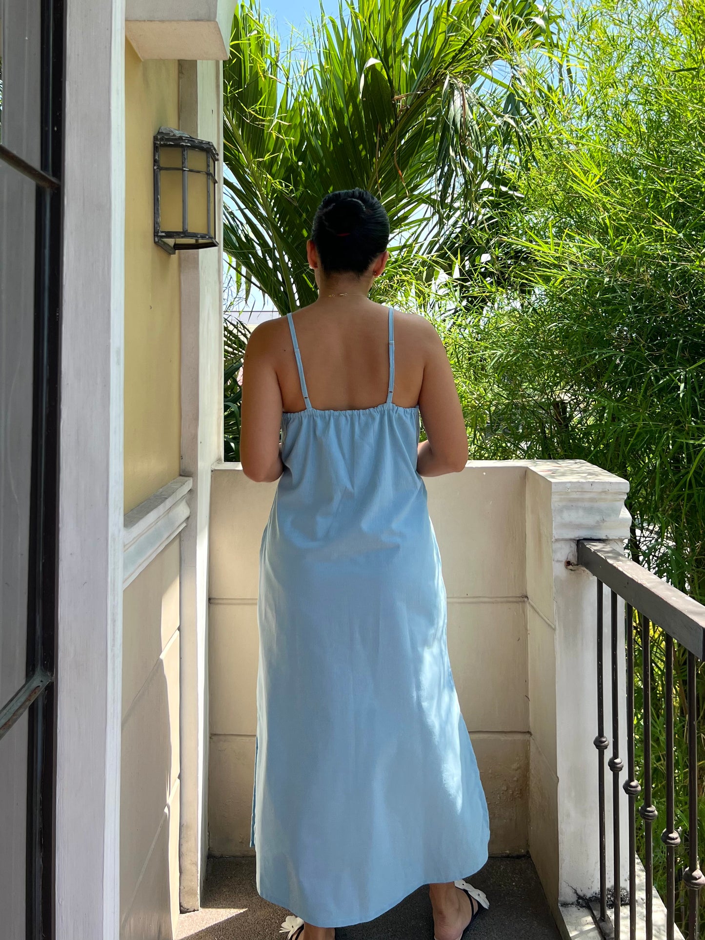 Caprese Dress in Sky Blue