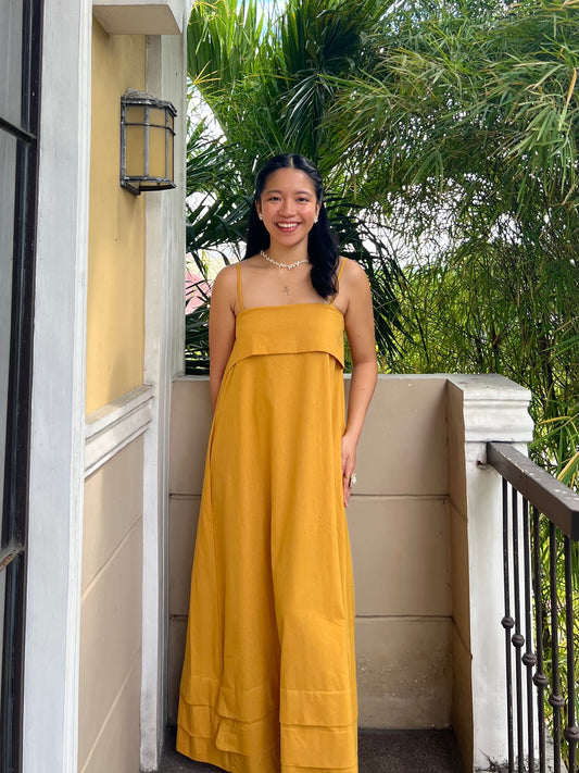 Faith Dress in Mustard