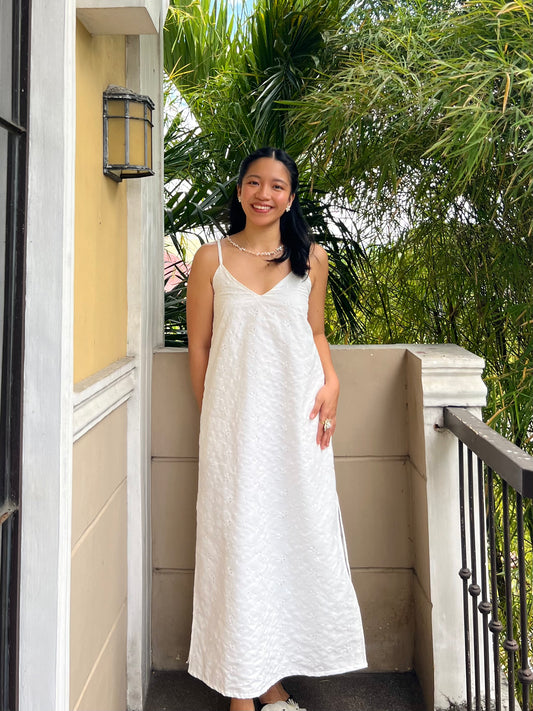 Caprese Dress in Eyelet 013 with Lining