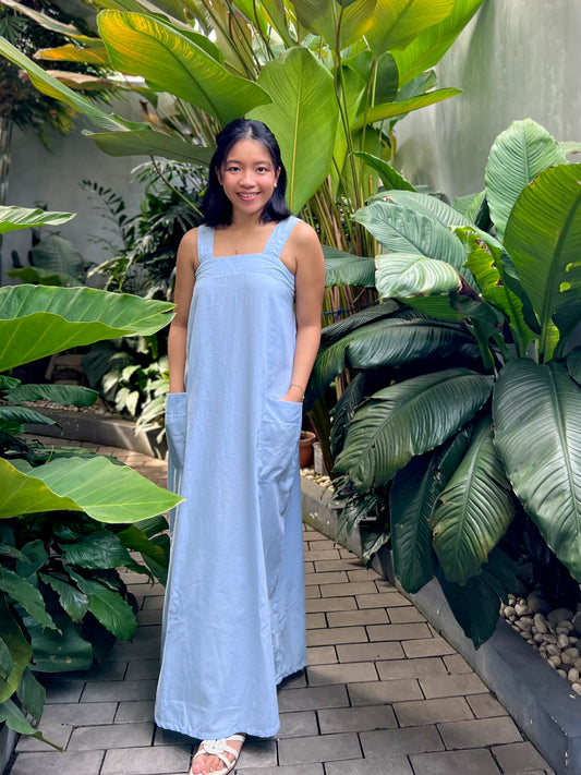 Galatia Dress in Sky Blue