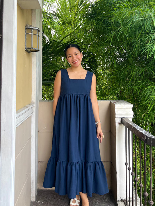 Maxim Dress in Navy Blue
