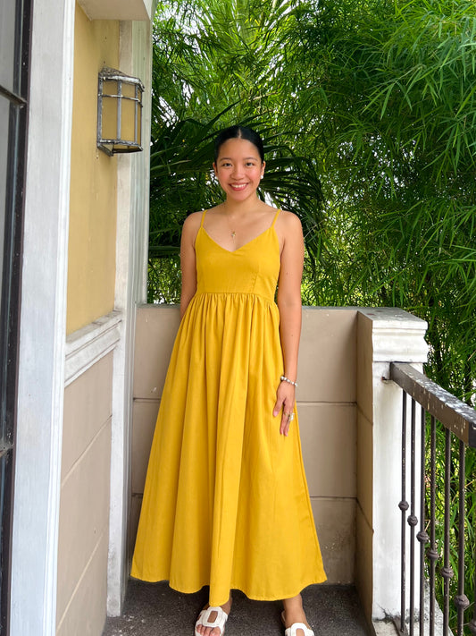 Naples Dress in Mustard