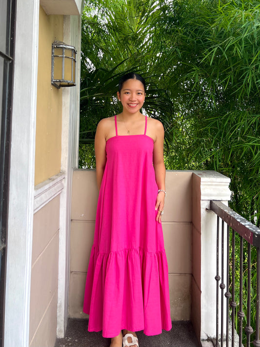 Joy Dress in Deep Pink
