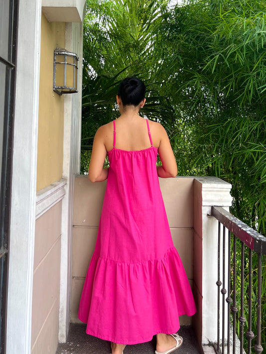 Joy Dress in Deep Pink