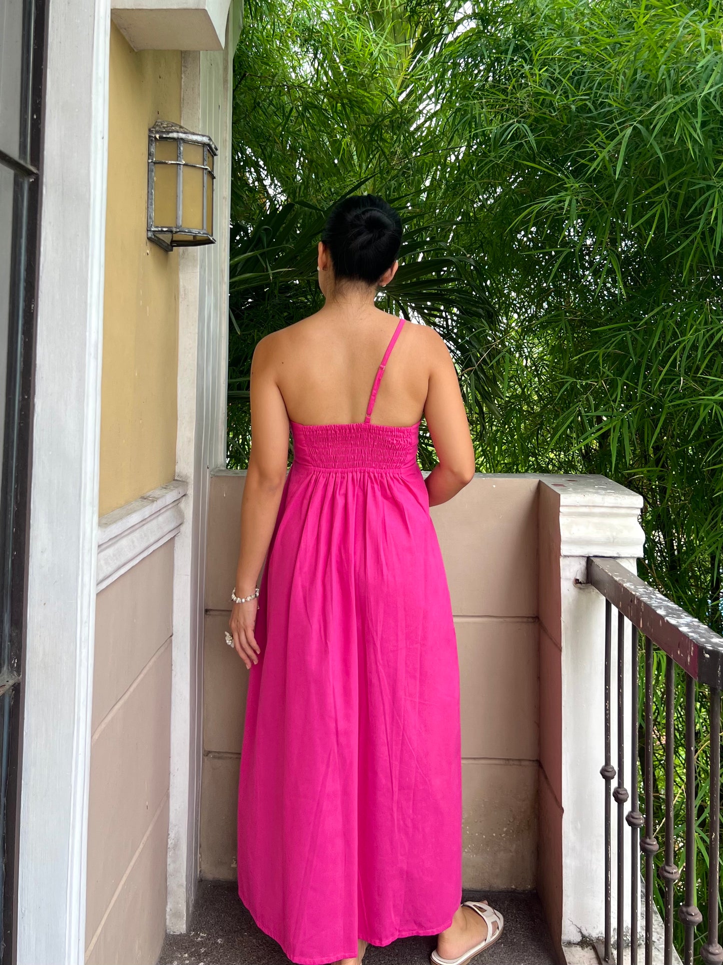 Siena Dress in Deep Pink