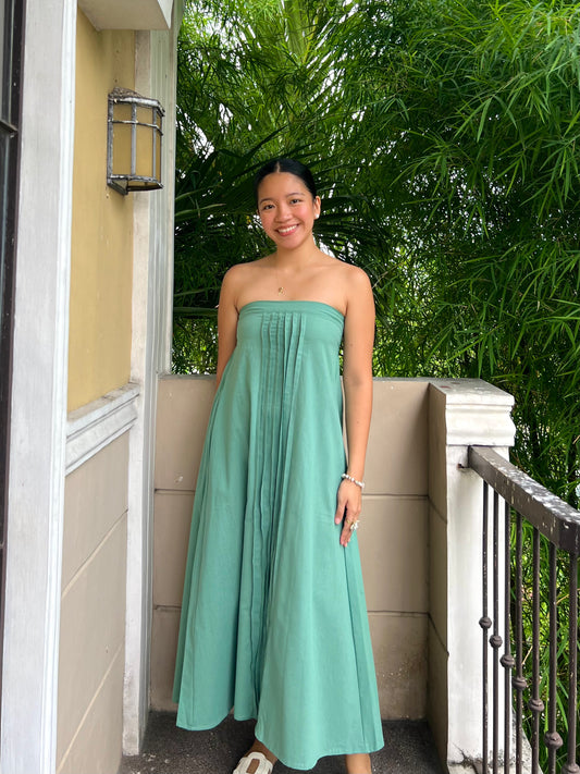 Lime Dress in Aquamarine