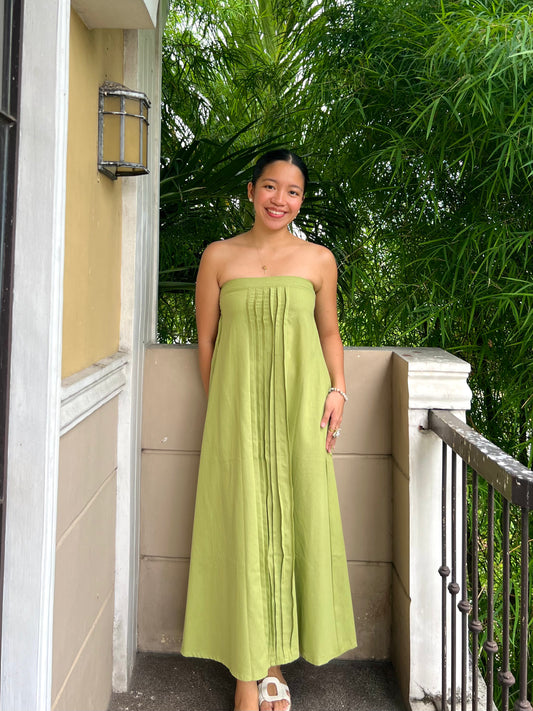 Lime Dress in Apple Green