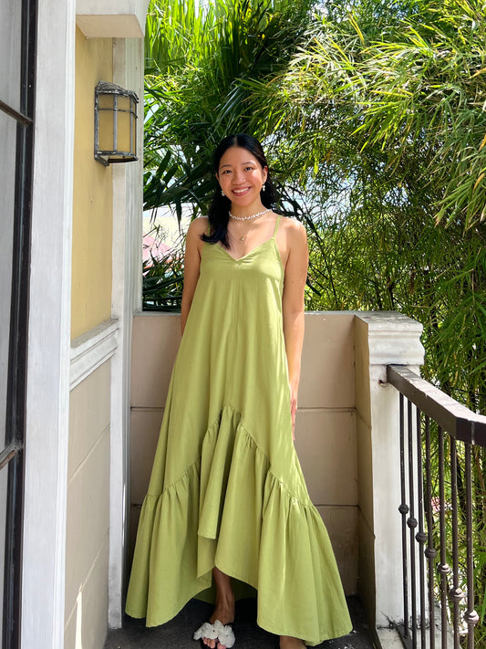 Amalfi Dress in Apple Green