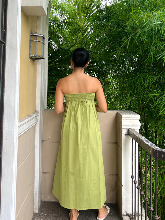 Lime Dress in Apple Green
