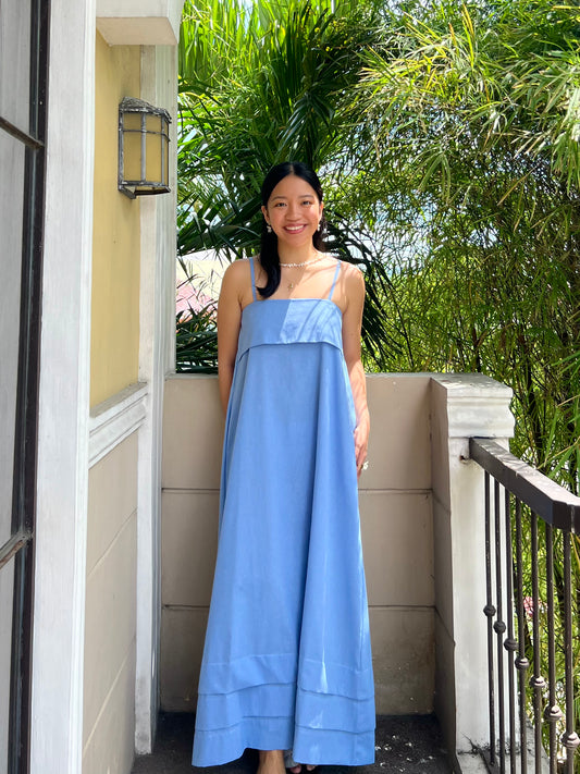Faith Dress in Cornflower Blue