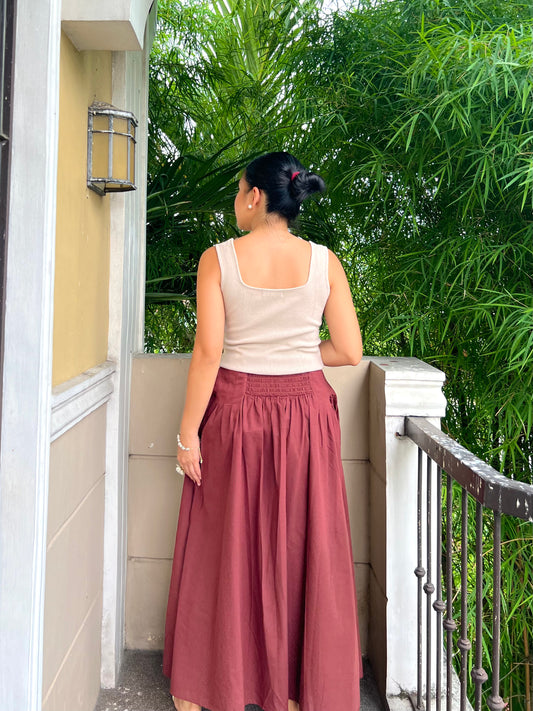Temecula Skirt in Chestnut