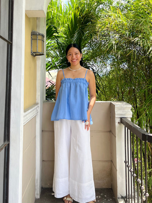 Eve Top in Cornflower Blue