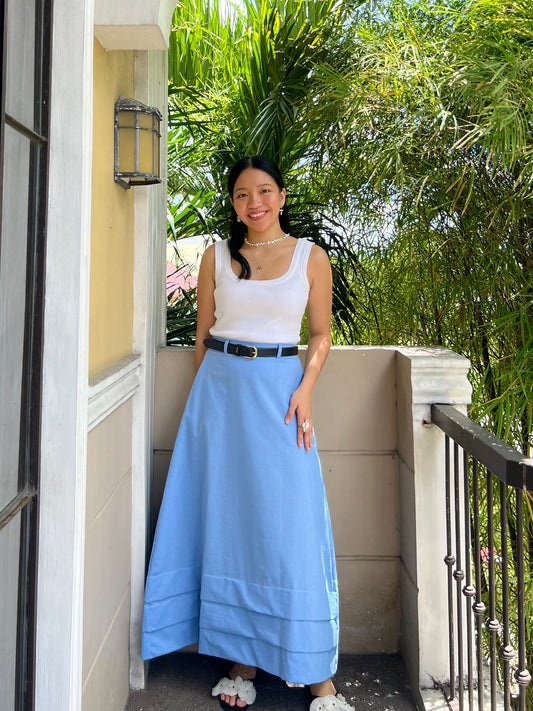 London Skirt in Cornflower Blue