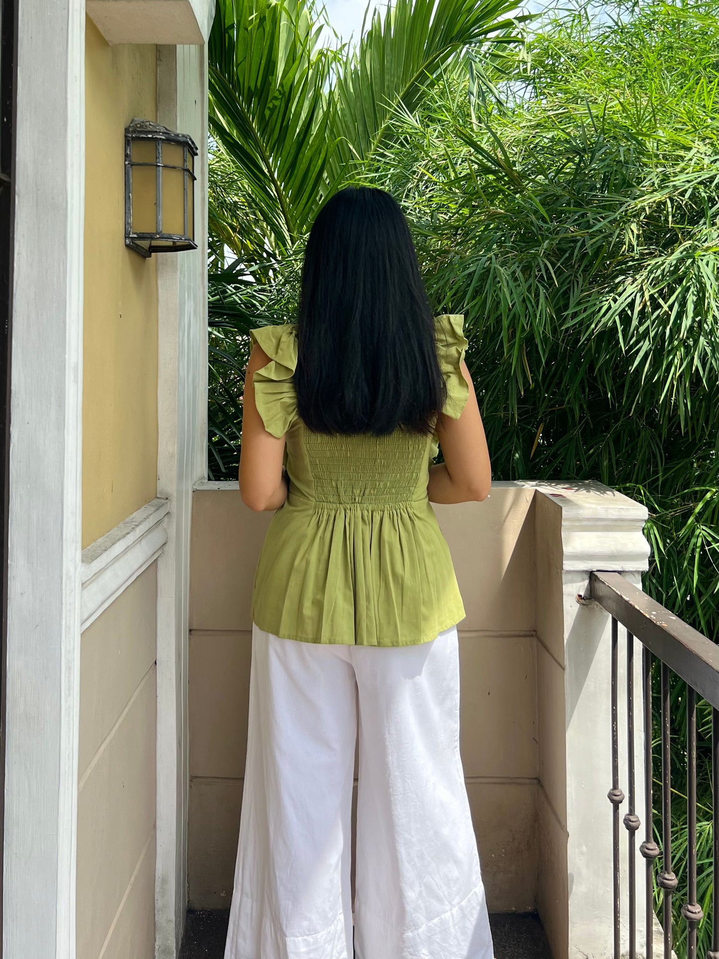 Serene Top in Apple Green