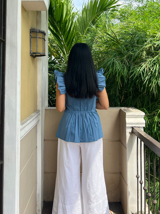 Serene Top in French Blue