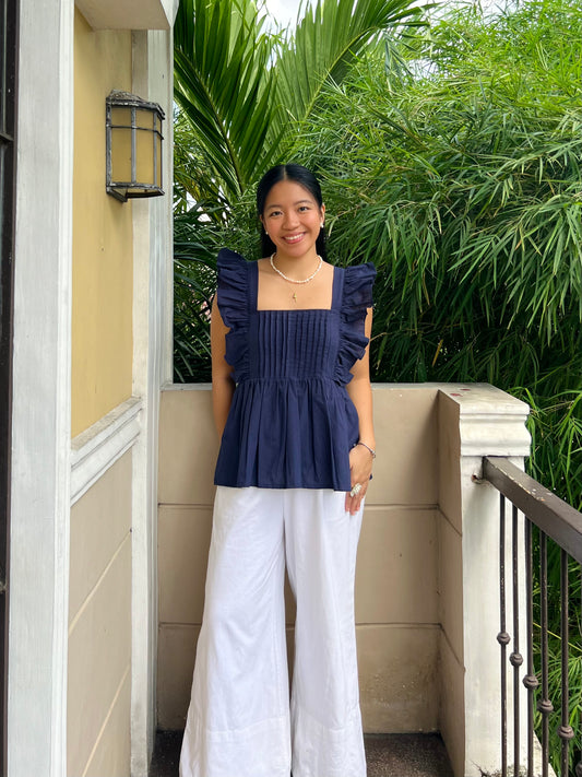 Serene Top in Navy Blue