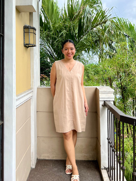 Marini Reversible Dress in Beige