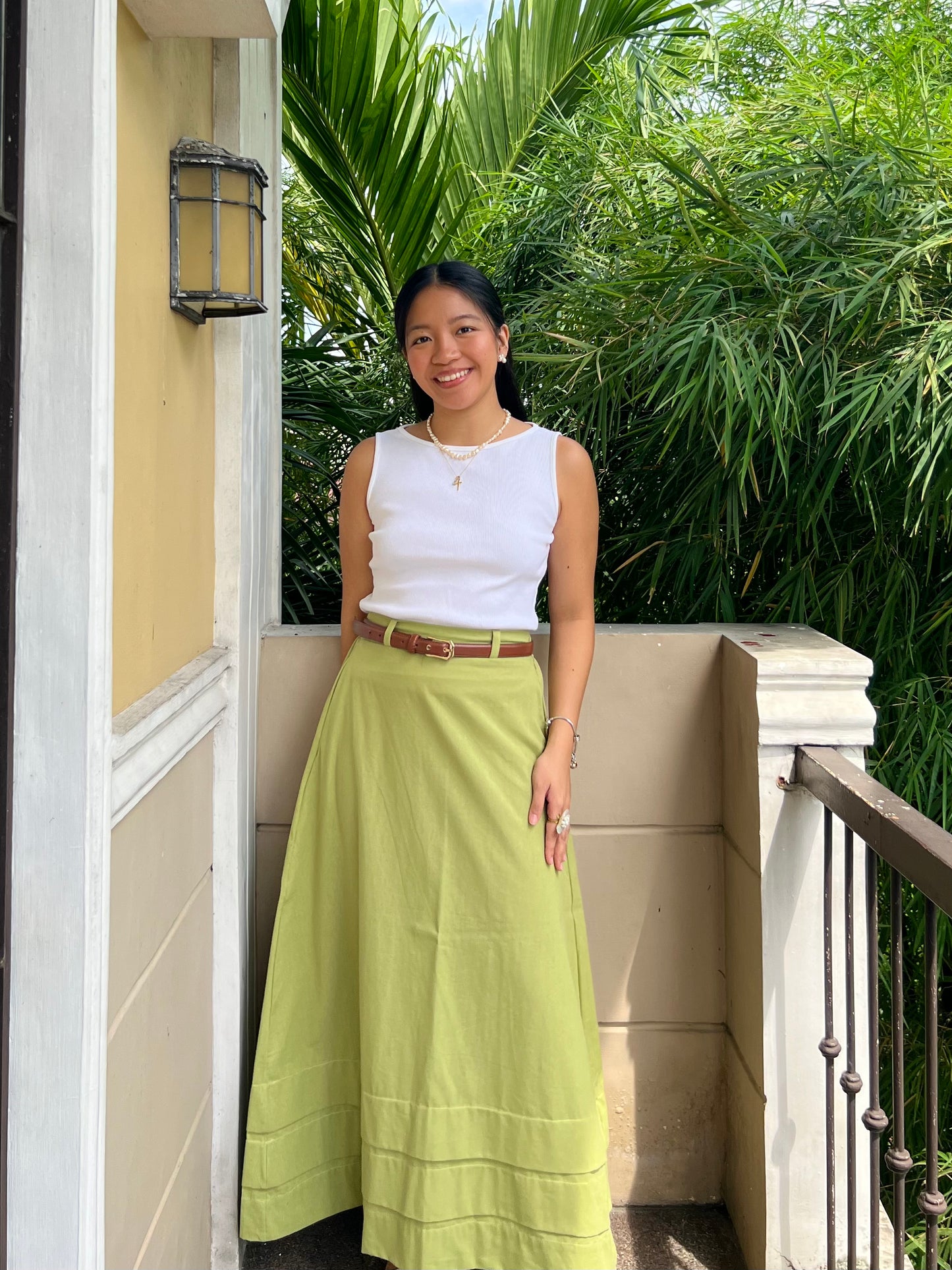 London Skirt in Apple Green