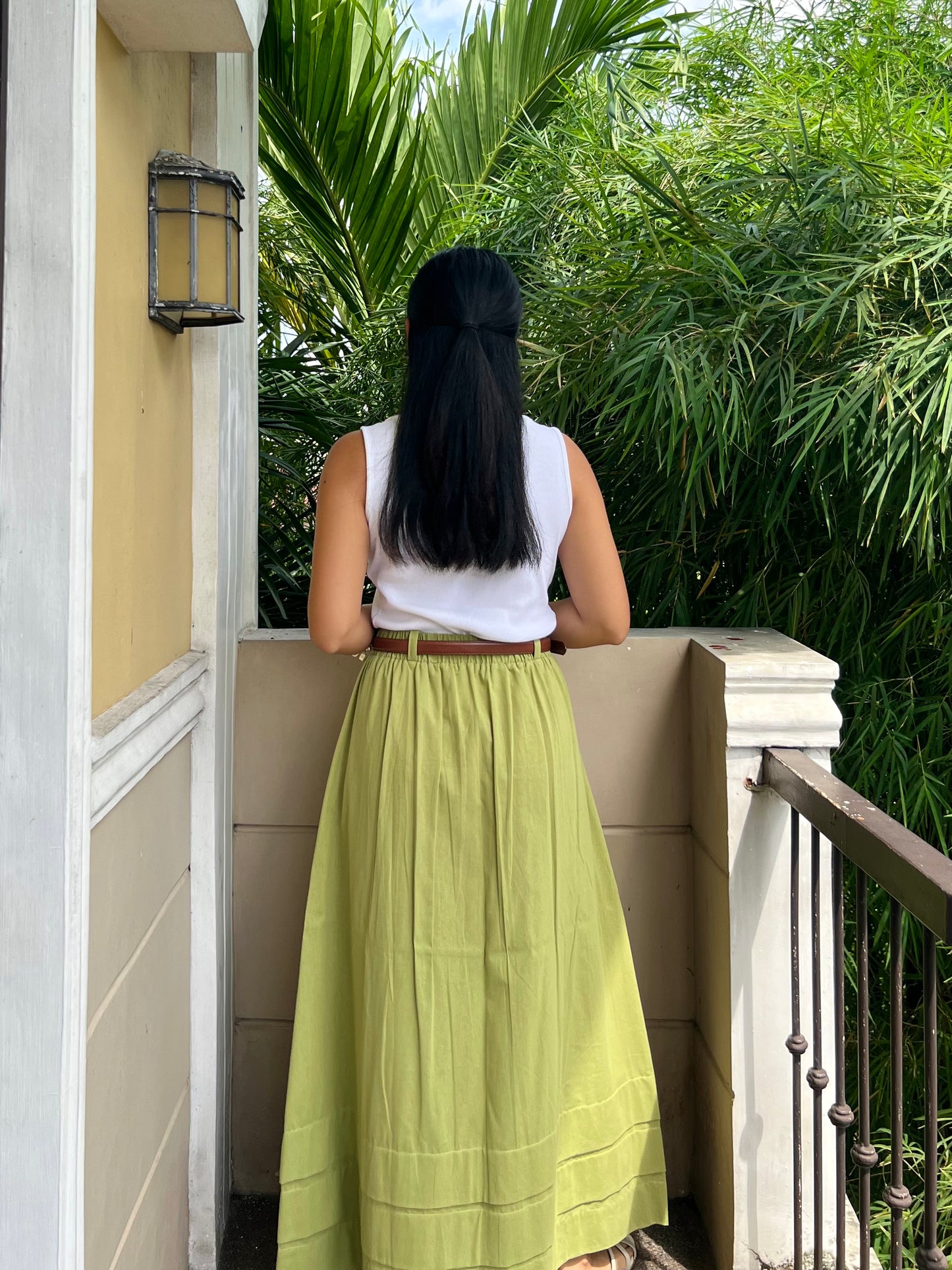 London Skirt in Apple Green