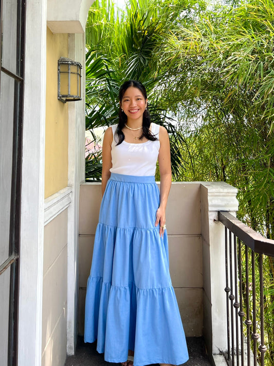 Willow Skirt in Cornflower Blue