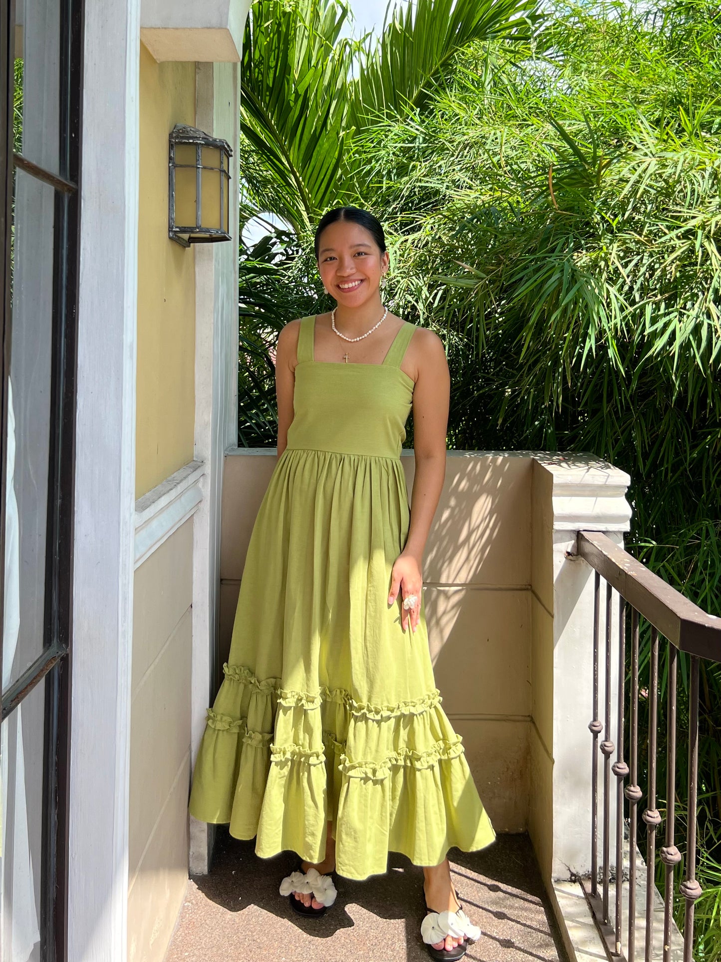 Gratitude Dress in Apple Green