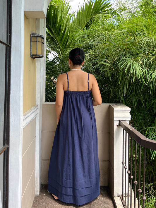 Faith Dress in Navy Blue