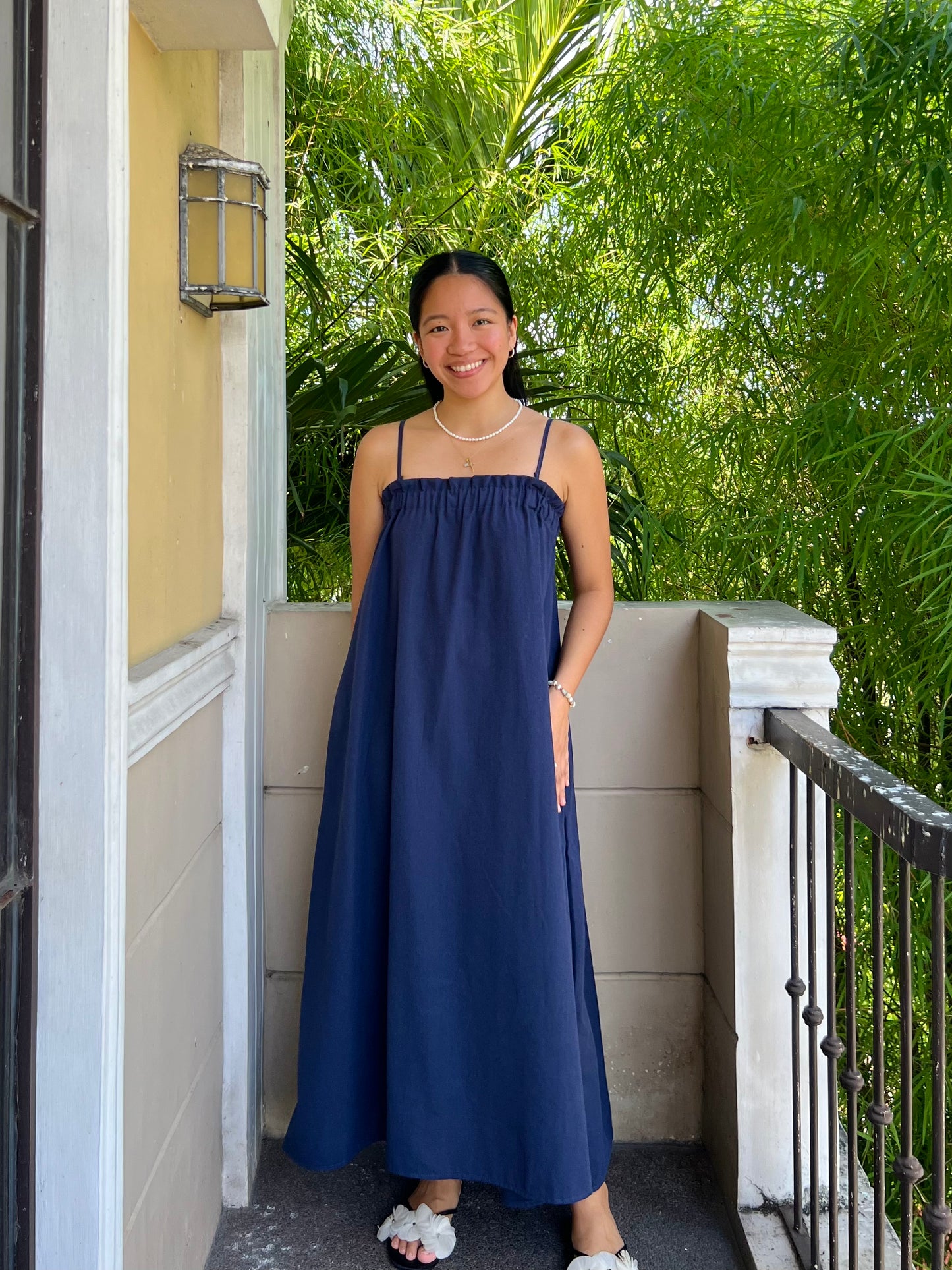 Mykonos Dress in Navy Blue