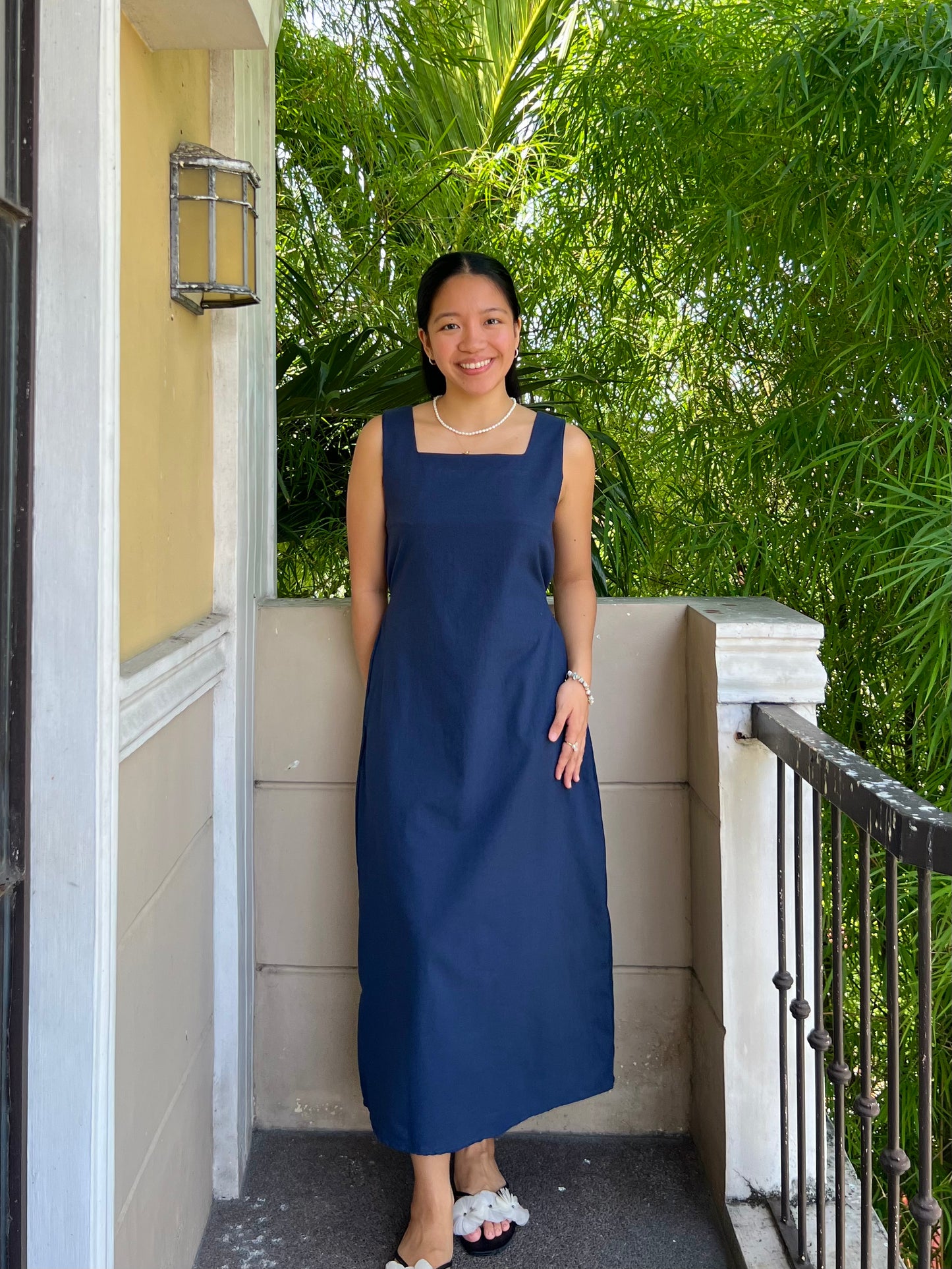 Stade Dress in Navy Blue
