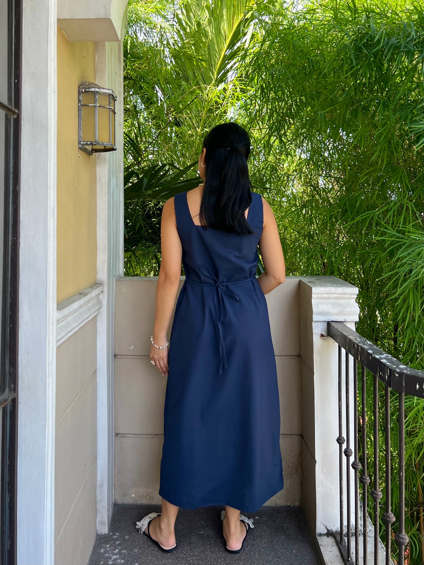 Stade Dress in Navy Blue