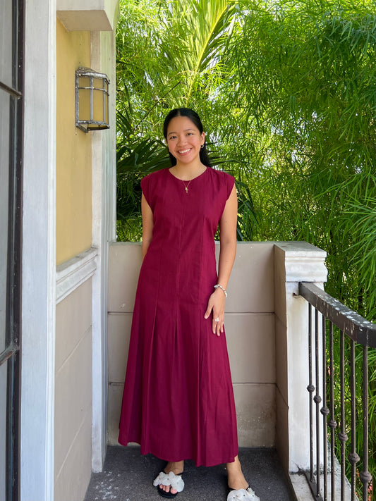 Coronado Dress in Burgundy