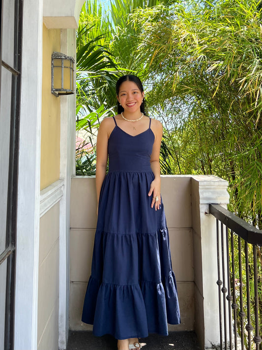 Honeydew Dress in Navy Blue