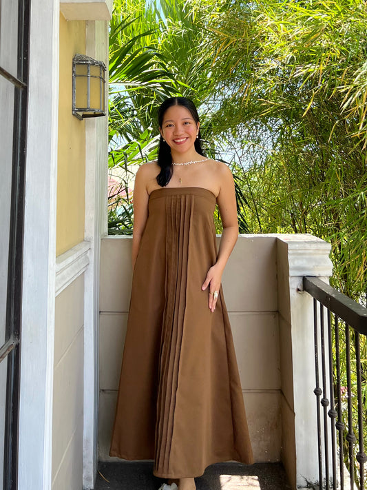 Lime Dress in Dark Brown