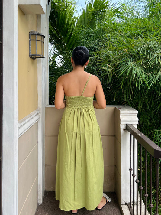 Siena Dress in Apple Green