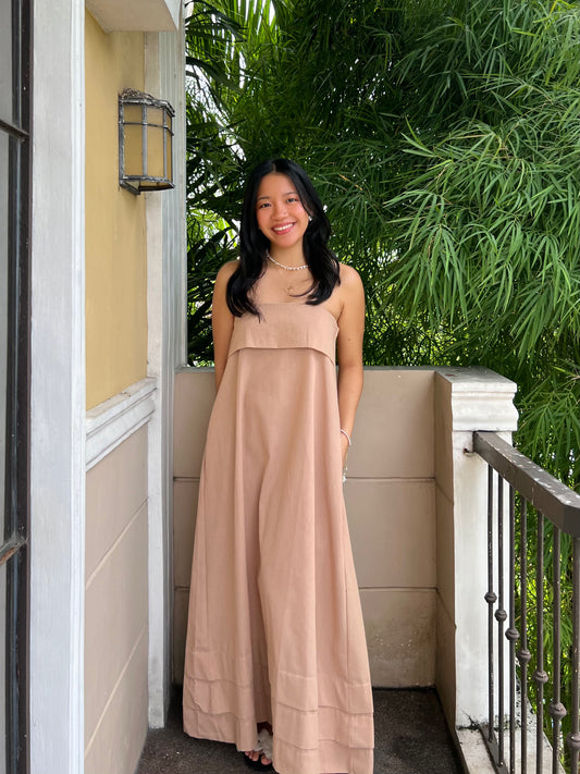 Faith Dress in Beige